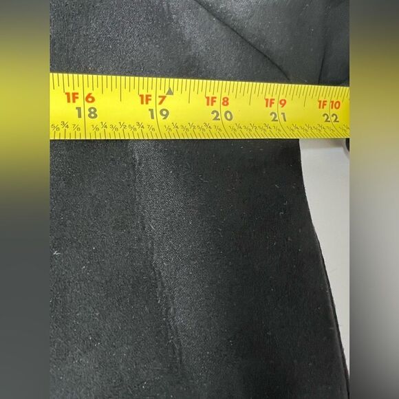 H&M Faux Fur-lined Biker Jacket Black Full Zip Aviator Size 8 - Picture 14 of 15